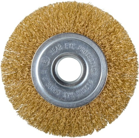 Щетка для УШМ ВИХРЬ плоская, латунированная, 125 мм [73/1/3/45]