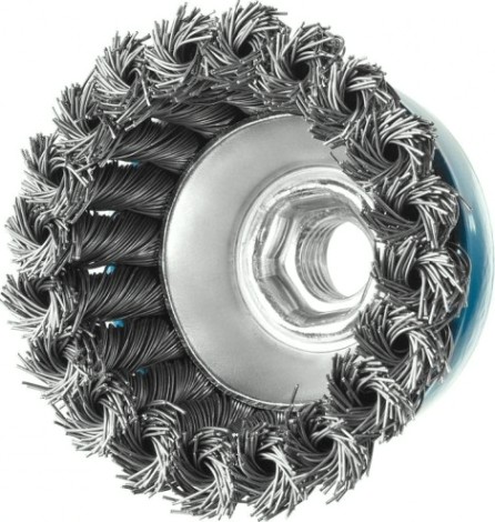 Щетка для УШМ ЗУБР ПРОФЕССИОНАЛ чашечная плетеные пучки стальной проволоки 0,5мм, [35275-080_z02]
