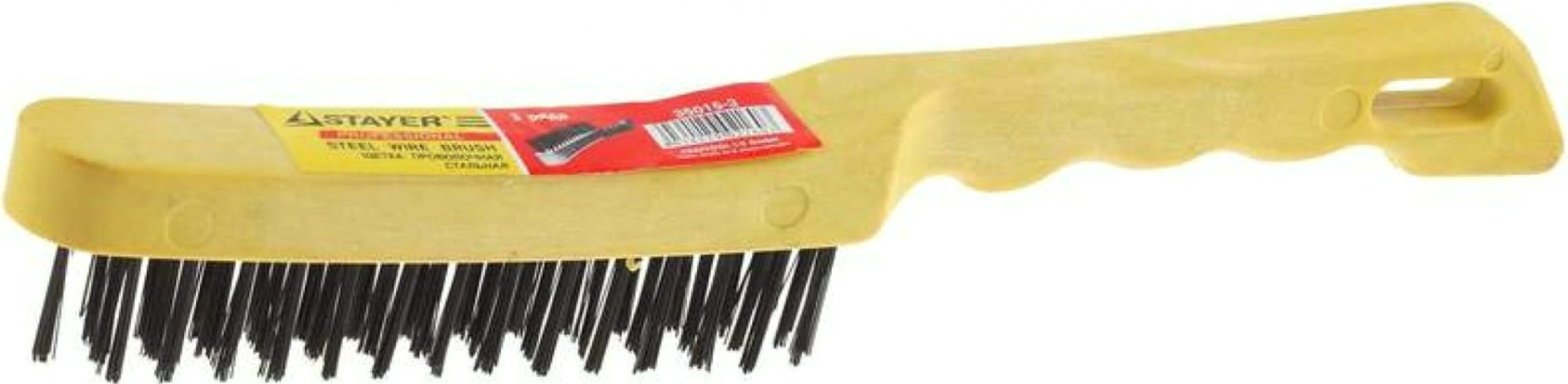 Щетка и скребок STAYER MASTER проволочная стальная с пластмассовой ручкой, 4 ряд [35015-4]