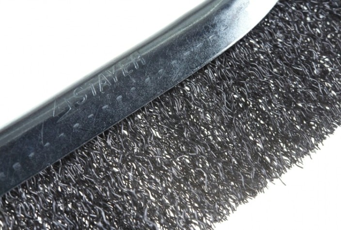 Щетка и скребок STAYER PROFESSIONAL ручная, однорядная, витая стальная проволока 0,3мм [3509]