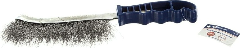Щетка из стальной проволоки Кобальт 240 мм пластмассовая ручка 248-726 [248-726]