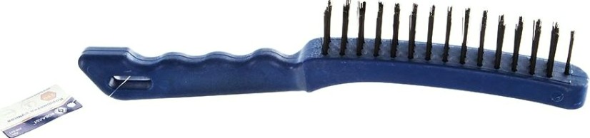 Щетка из стальной проволоки Кобальт 3 рядная 280 мм, пластмассовая ручка 248-641 [248-641]