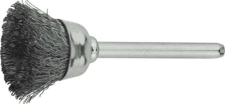 Щетка кистевая ЗУБР нержавеющая сталь на шпильке, d 15x3,2мм, L 42мм [35933]