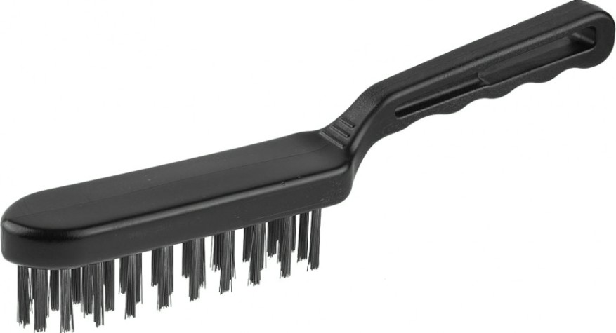 Щетка металлическая ЗУБР ЭКСПЕРТ проволочная стальная, 4 ряда, пластмассовая ручка [35011-4_z01]