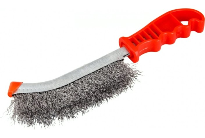 Щетка NORGAU с пластиковой рукояткой стальная проволока [087602102]