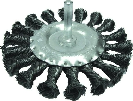 Щетка обдирочная для дрели Biber 70 993 дисковая витая 75мм [тов-076227]