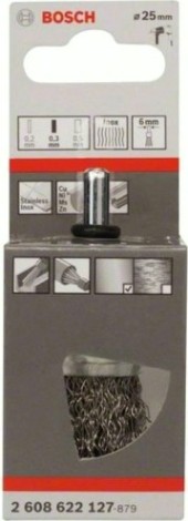 Щетка обдирочная для дрели BOSCH кистевая D-25 мм [2608622127]