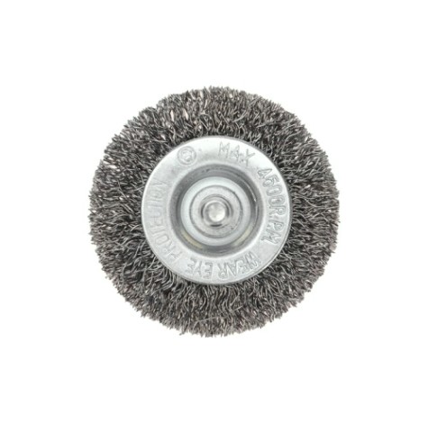 Щетка обдирочная для дрели Kranz KR-91-1244 дисковая витая проволока, 50мм