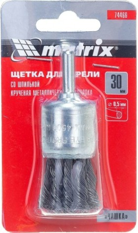 Щетка обдирочная для дрели MATRIX чашеобразная D- 30 мм 74466 [74466]