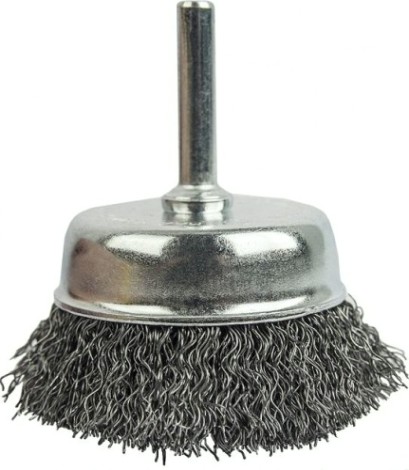 Щетка обдирочная для дрели ПРАКТИКА чашеобразная мягкая D-63 мм, хвост 6 мм 773-415 [773-415]