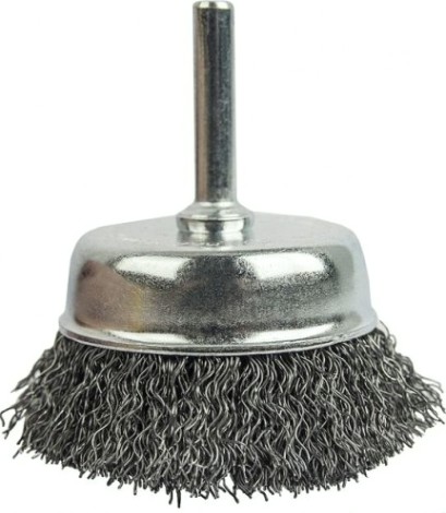 Щетка обдирочная для дрели ПРАКТИКА чашеобразная мягкая D-75 мм, хвост 6 мм 032-584 [032-584]