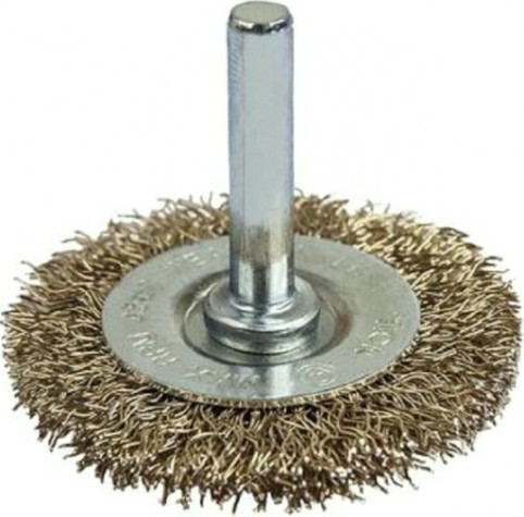 Щетка обдирочная для дрели ПРАКТИКА радиальная мягкая D-50 мм, хвост 6 мм 032-539 [032-539]