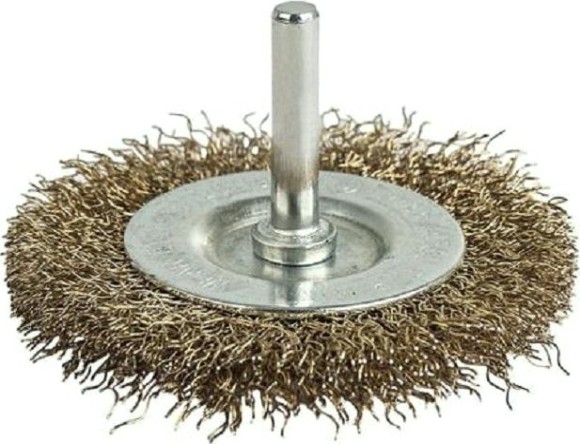 Щетка обдирочная для дрели ПРАКТИКА радиальная мягкая D-75 мм, хвост 6 мм 032-553 [032-553]