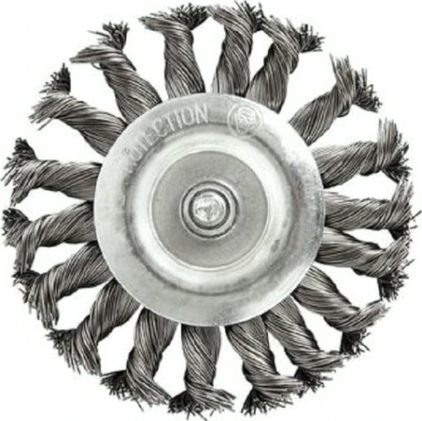 Щетка обдирочная для дрели ПРАКТИКА радиальная витая D-75 мм, хвост 6 мм 242-694 [242-694]