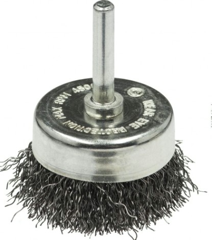 Щетка обдирочная для дрели Профоснастка № 102 Мастер хв 6 мм D50 мм гофрированная [20201002]