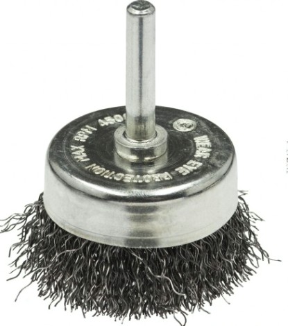 Щетка обдирочная для дрели Профоснастка № 105 Мастер хв 6 мм D80 мм гофрированная [20201005]