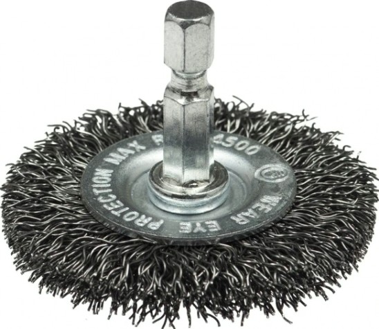 Щетка обдирочная для дрели Профоснастка № 161 Мастер 6гр хв 6.35 мм D50 мм дисковая [20204001]