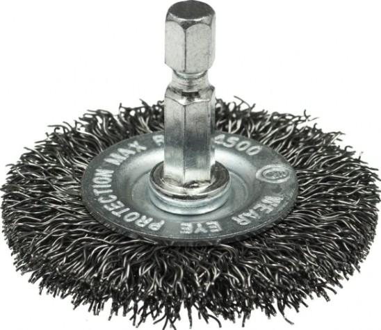 Щетка обдирочная для дрели Профоснастка № 163 Мастер 6гр хв 6.35 мм D100 мм дисковая [20204003]