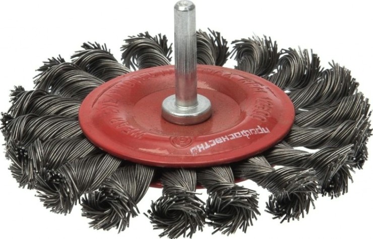 Щетка обдирочная для дрели Профоснастка № 487 Эксперт хв 6 мм D100 мм дисковая [20710002]