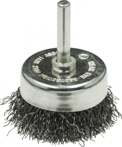Щетка обдирочная для дрели Профоснастка № 588 Эксперт хв 6 мм D38 мм гофрированная, нерж. [20905001]