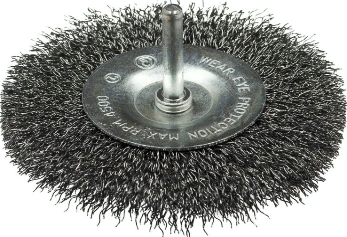 Щетка обдирочная для дрели Профоснастка № 595 Эксперт хв 6 мм D38 мм дисковая, нерж. [20907001]