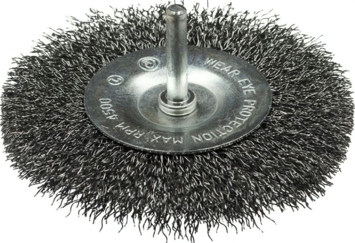 Щетка обдирочная для дрели Профоснастка № 597 Эксперт хв 6 мм D63 мм дисковая, нерж. [20907003]