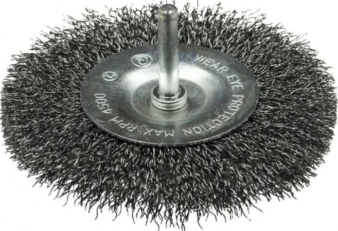 Щетка обдирочная для дрели Профоснастка № 599 Эксперт хв 6 мм D100 мм дисковая, нерж. [20907005]