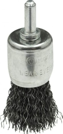 Щетка обдирочная для дрели Профоснастка № 603 Эксперт хв 6 мм D30 мм концевая, гофр. нерж. [20908007]