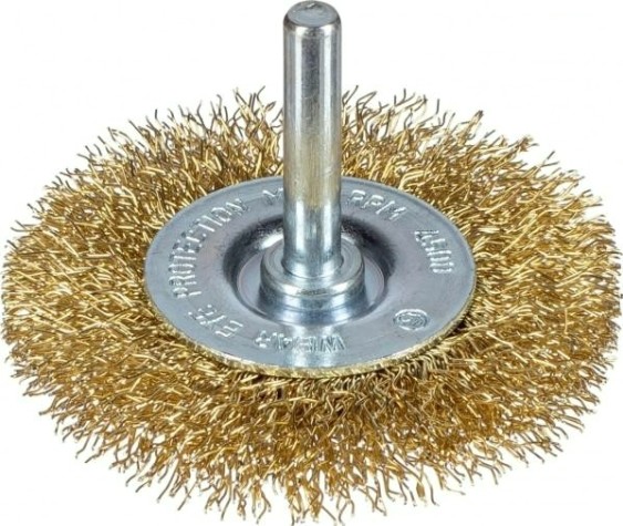 Щетка обдирочная для дрели Профоснастка № 843 хв 6 мм D50 мм дисковая, гофриров. сталь [20212043]