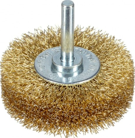 Щетка обдирочная для дрели Профоснастка № 859 хв 6 мм D 60х18 мм дисковая, гофриров. сталь [20212059]