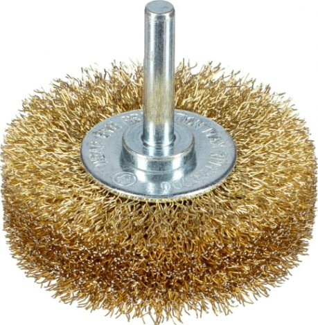 Щетка обдирочная для дрели Профоснастка № 861 хв 6 мм D 80х19 мм дисковая, гофриров. сталь [20212061]