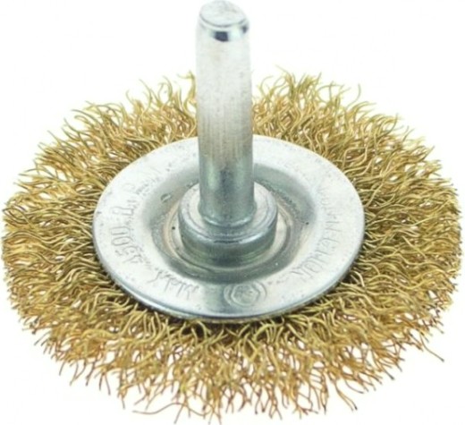 Щетка обдирочная для дрели Sturm 5 240 601 радиальная мягк, латун.волн.проволока [5240601]