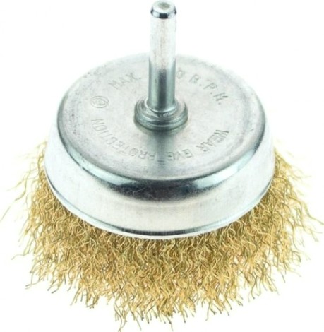 Щетка обдирочная для дрели Sturm 5 240 903 чашеобразная мягк., латун.волн.проволок. [5240903]