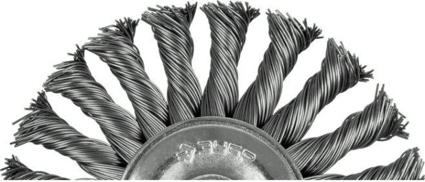 Щетка обдирочная для дрели ЗУБР ПРОФЕССИОНАЛ дисковая проволока 0,5мм, 100мм [3522-100_z02]