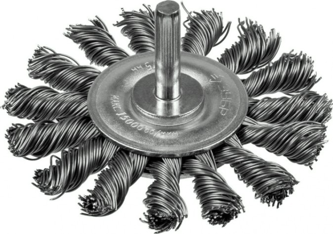 Щетка обдирочная для дрели ЗУБР ПРОФЕССИОНАЛ дисковая проволока 0,5мм, 75мм [3522-075_z02]