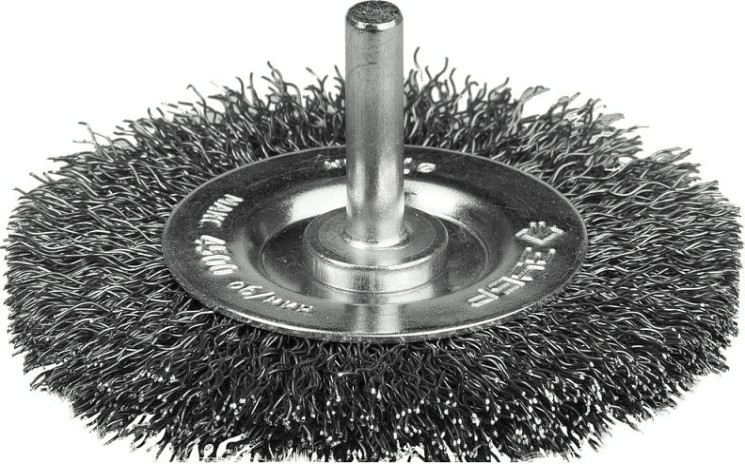 Щетка обдирочная для дрели ЗУБР ПРОФЕССИОНАЛ дисковая витая проволока 0,3мм, 38мм [35198-038_z02]