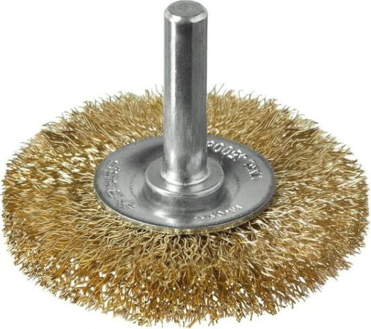 Щетка обдирочная для дрели ЗУБР ПРОФЕССИОНАЛ дисковая витая проволока 0,3мм, 50мм [3520-050_z02]