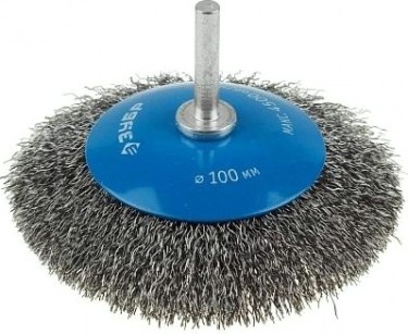 Щетка обдирочная для дрели ЗУБР ПРОФЕССИОНАЛ коническая витая проволока 0,3мм, 100мм [35230-100_z02]