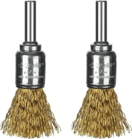 Щетка обдирочная для дрели ЗУБР ПРОФЕССИОНАЛ набор щеток кистевых витая проволока 0,3мм, 17мм, [35225-17-H2_z02]