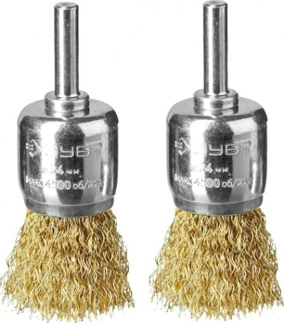 Щетка обдирочная для дрели ЗУБР ПРОФЕССИОНАЛ набор щеток кистевых витая проволока 0,3мм, 24мм, [35225-24-H2_z02]