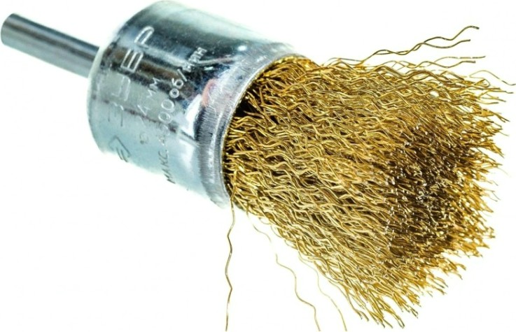 Щетка обдирочная для дрели ЗУБР ПРОФЕССИОНАЛ набор щеток кистевых витая проволока 0,3мм, 2шт [3532-H2_z02]