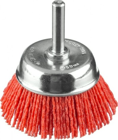 Щетка обдирочная для дрели ЗУБР ПРОФЕССИОНАЛ нейлоновая проволока с абразивным покрытием, 50мм [35165-050_z02]