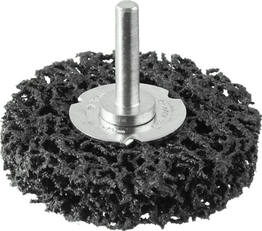 Щетка обдирочная для дрели ЗУБР ПРОФЕССИОНАЛ нейлоновая проволока с абразивным покрытием, с отк [35162-050_z01]