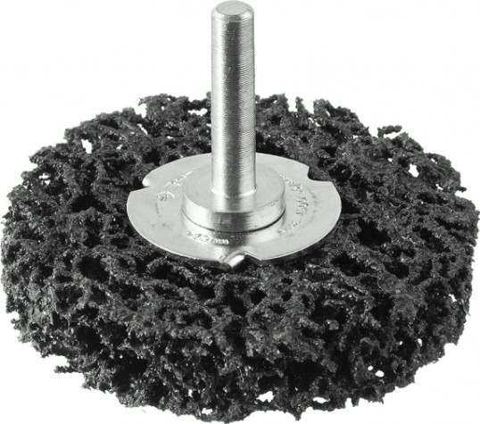 Щетка обдирочная для дрели ЗУБР ПРОФЕССИОНАЛ нейлоновая проволока с абразивным покрытием, с отк [35162-063_z01]