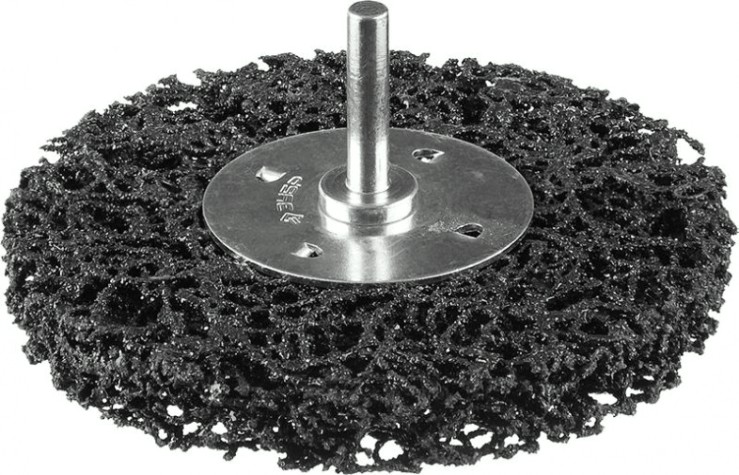 Щетка обдирочная для дрели ЗУБР ПРОФЕССИОНАЛ нейлоновая проволока с абразивным покрытием, с отк [35162-075_z01]