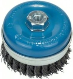 Щетка обдирочная для УШМ BOSCH чашеобразная D-100 мм М14 витая усиленная [2608622010]