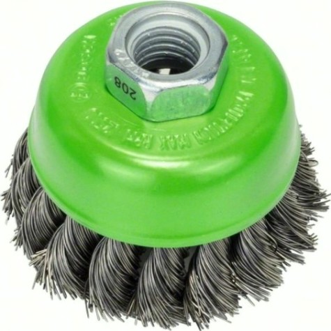 Щетка обдирочная для УШМ BOSCH чашеобразная D-65 мм М14 витая [2608622104]