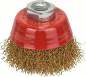 Щетка обдирочная для УШМ BOSCH чашеобразная D-70 мм М14 латунь [1608614020]