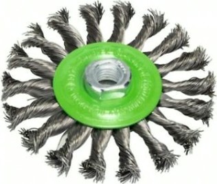 Щетка обдирочная для УШМ BOSCH круглая INOX D-115 мм М14 [2608622106]