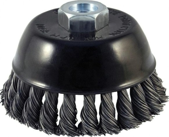 Щетка обдирочная для УШМ D.BOR чашеобразная METAL Standard D-100 мм М14 витая (арт. D02-MS-100-M14-050) [D02-MS-100-M14-050]